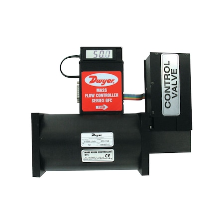 Dwyer Instruments Gas mass flow controller, range 0-1000 LPM, 3/4in compression fitting GFC-1145